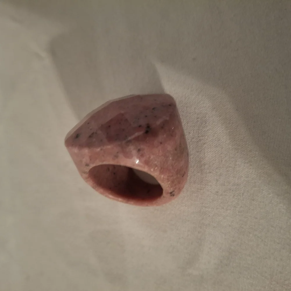 Women's Rhodocrosite Faceted Ring